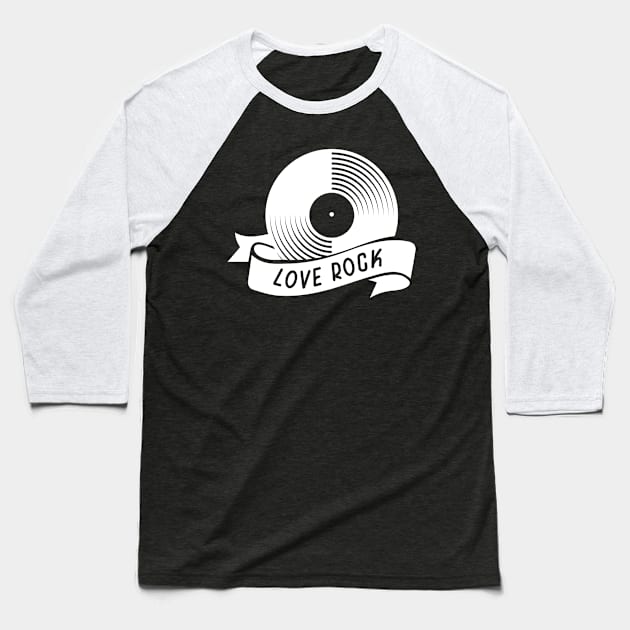 Love rock vinyl Baseball T-Shirt by lkn